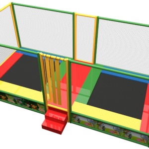 doppia postazione tappeto elastico playground da interno