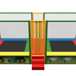 trampolino a doppia postazione playground da interni