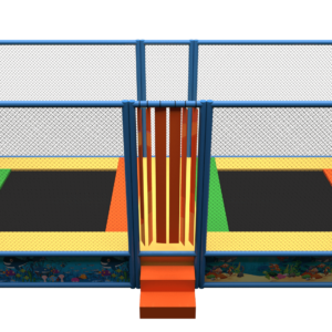 trampolino elastico doppia postazione playground interni